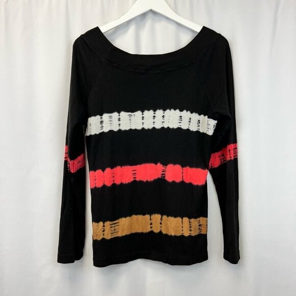 Bashara Lesser Womens Casual Top Black Striped Long Sleeve Modal Blend Large - Picture 5 of 10